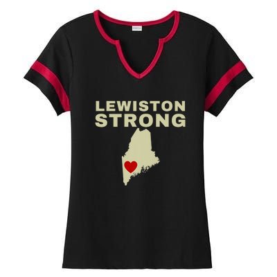 Lewiston Strong Ladies Halftime Notch Neck Tee