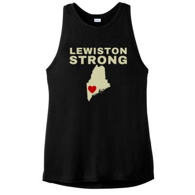 Lewiston Strong Ladies PosiCharge Tri-Blend Wicking Tank