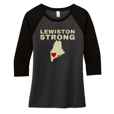 Lewiston Strong Women's Tri-Blend 3/4-Sleeve Raglan Shirt