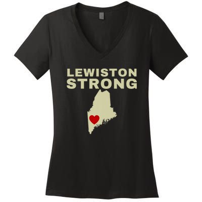 Lewiston Strong Women's V-Neck T-Shirt