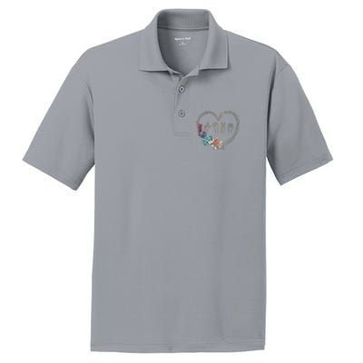 Love Sign Language Floral Heart ASL Valentines Day Gift PosiCharge RacerMesh Polo