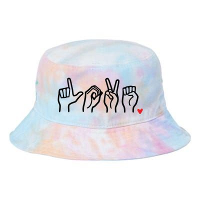 Love Sign Language Heart ASL Valentines Day Tie Dye Newport Bucket Hat