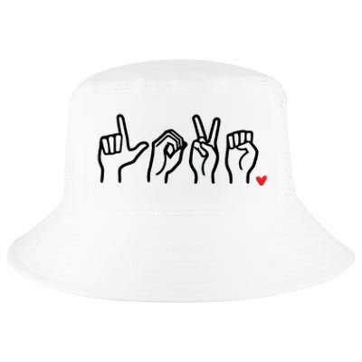 Love Sign Language Heart ASL Valentines Day Cool Comfort Performance Bucket Hat