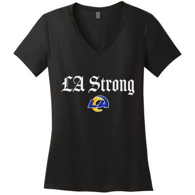 La Strong Lafd Women's V-Neck T-Shirt