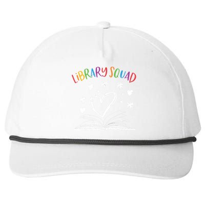 Library Squad Librarian Book Worm Book Lover Gift Snapback Five-Panel Rope Hat