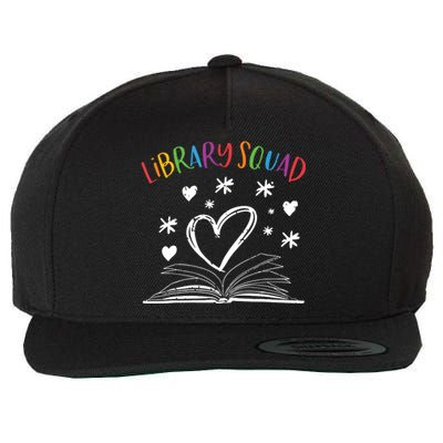 Library Squad Librarian Book Worm Book Lover Gift Wool Snapback Cap