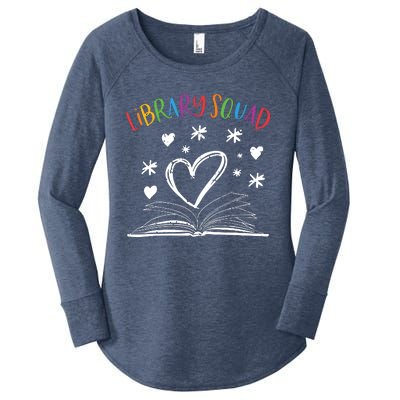 Library Squad Librarian Book Worm Book Lover Gift Women's Perfect Tri Tunic Long Sleeve Shirt