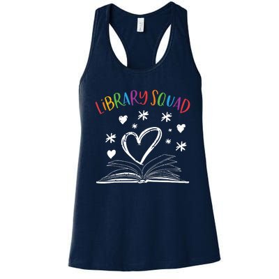 Library Squad Librarian Book Worm Book Lover Gift Women's Racerback Tank