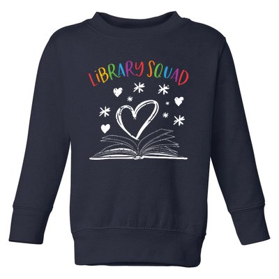 Library Squad Librarian Book Worm Book Lover Gift Toddler Sweatshirt