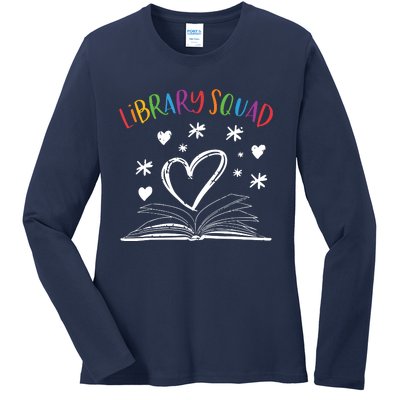 Library Squad Librarian Book Worm Book Lover Gift Ladies Long Sleeve Shirt