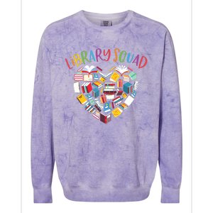 Library Squad Librarian Bookworm Book Lover Colorblast Crewneck Sweatshirt