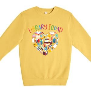 Library Squad Librarian Bookworm Book Lover Premium Crewneck Sweatshirt