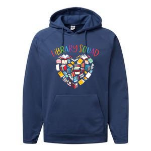 Library Squad Librarian Bookworm Book Lover Performance Fleece Hoodie