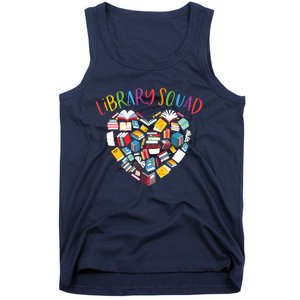 Library Squad Librarian Bookworm Book Lover Tank Top