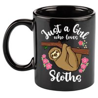 Loves Sloths 11oz C Handle Ceramic Mug