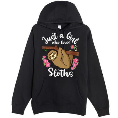 Loves Sloths Premium Pullover Hoodie