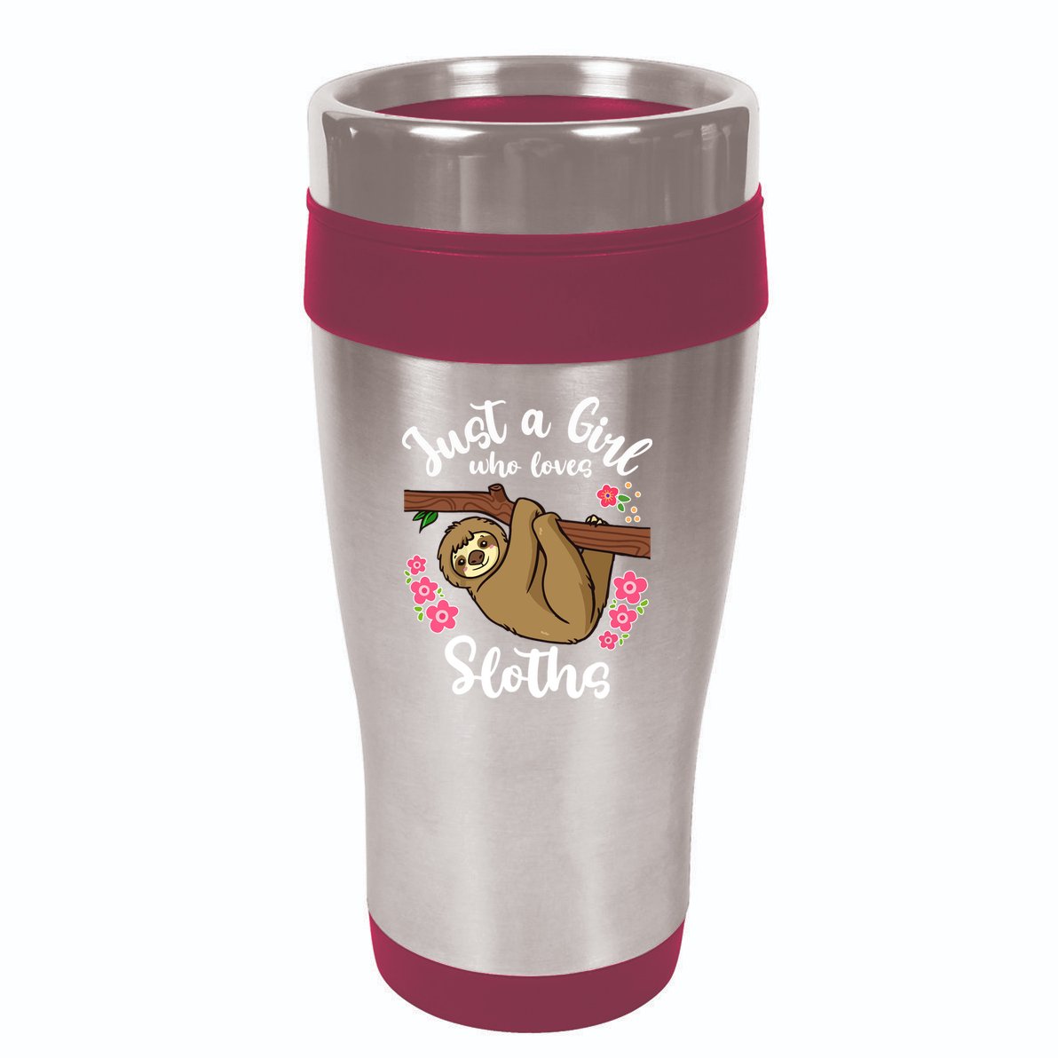 Loves Sloths 16oz Travel Tumbler