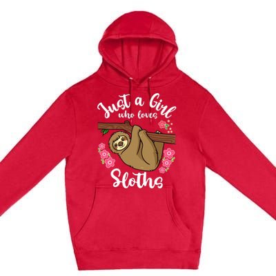 Loves Sloths Premium Pullover Hoodie