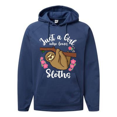 Loves Sloths Performance Fleece Hoodie