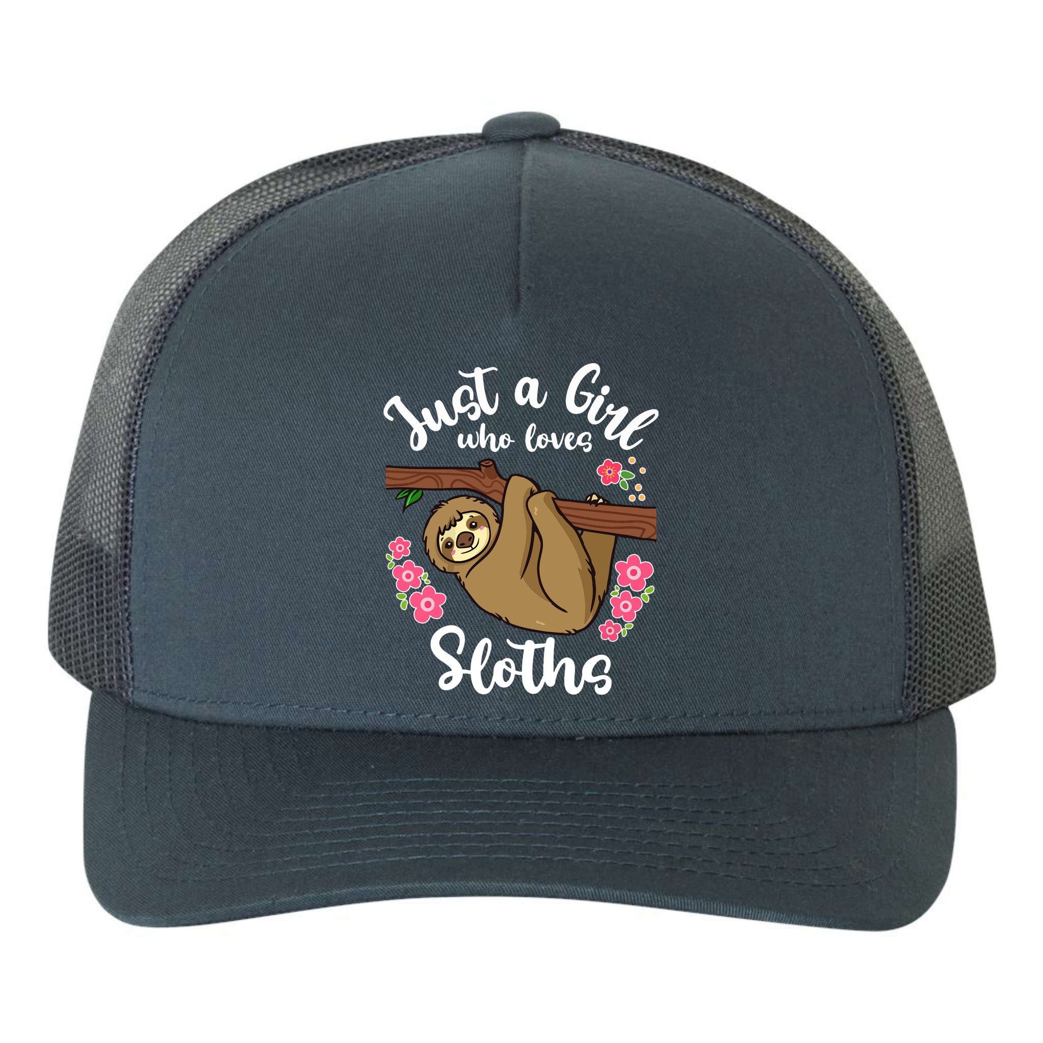 Loves Sloths Yupoong Adult 5-Panel Trucker Hat