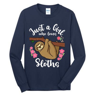 Loves Sloths Tall Long Sleeve T-Shirt