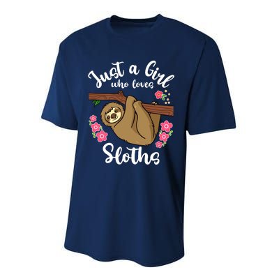 Loves Sloths Performance Sprint T-Shirt