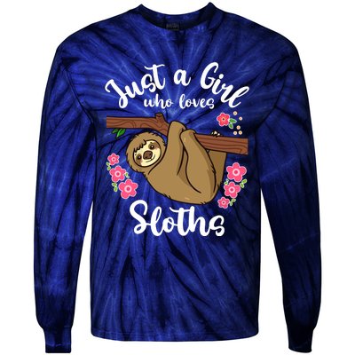 Loves Sloths Tie-Dye Long Sleeve Shirt