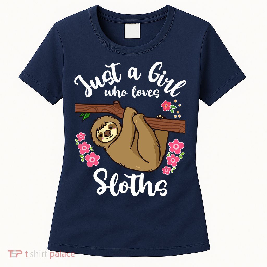 Loves Sloths Womens T-Shirt