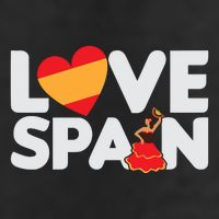 Love Spain 7 Panel Mesh Trucker Snapback Hat