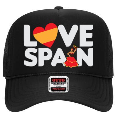 Love Spain High Crown Mesh Back Trucker Hat