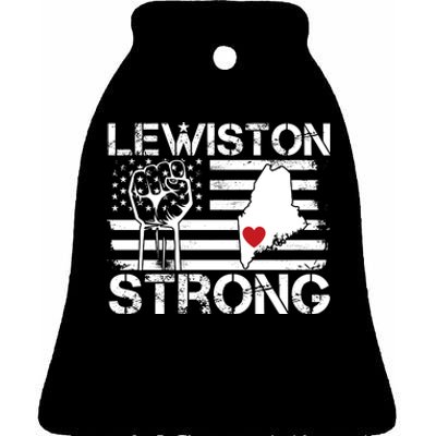 Lewiston Strong Ceramic Bell Ornament