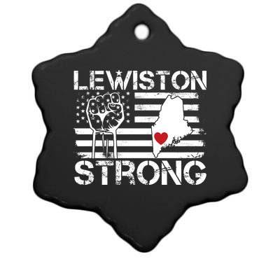 Lewiston Strong Ceramic Star Ornament