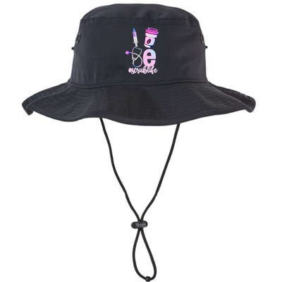 Love Scrub Life Stethoscope Nursing Nurses Day Bucket Hat