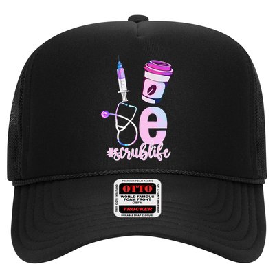 Love Scrub Life Stethoscope Nursing Nurses Day Trucker Hat