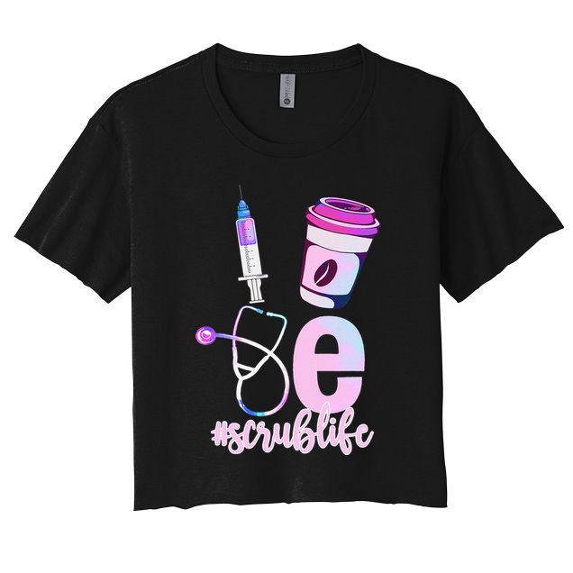 Love Scrub Life Stethoscope Nursing Nurses Day Crop Top