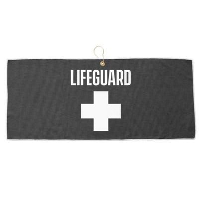 Lifeguard Sayings Life Guard Job Large Microfiber Waffle Golf Towel