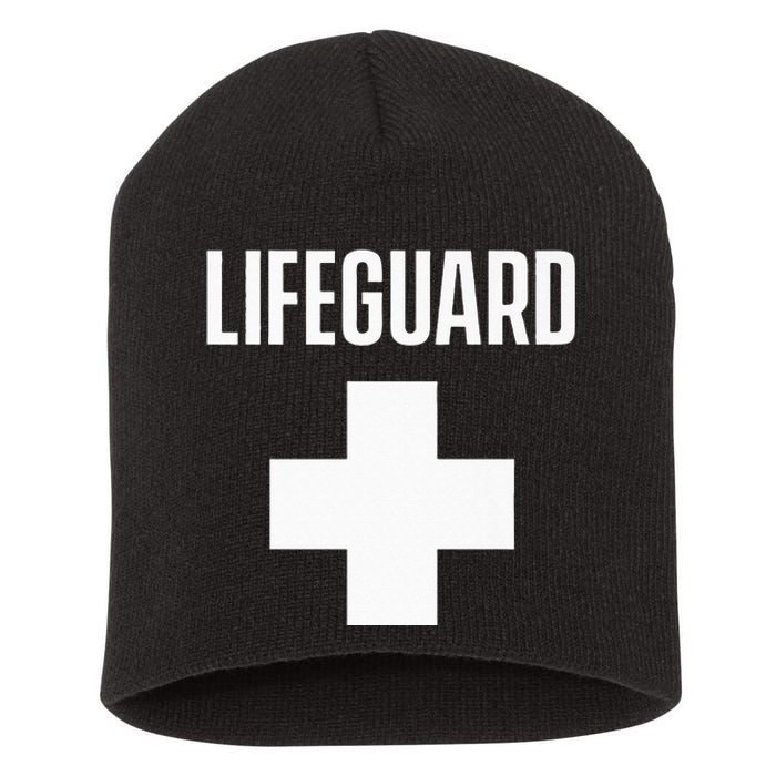 Lifeguard Sayings Life Guard Job Short Acrylic Beanie