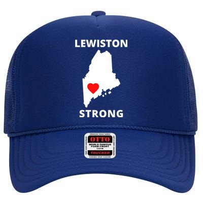 Lewiston Strong High Crown Mesh Back Trucker Hat