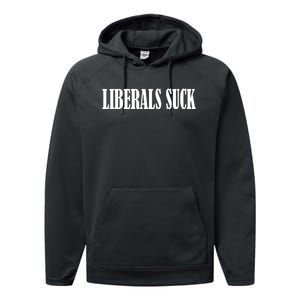 Liberals Suck Performance Fleece Hoodie