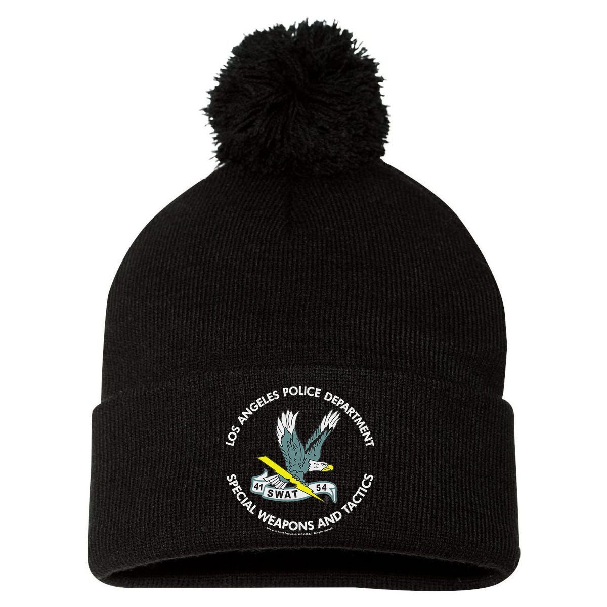 Lapd Swat Pom Pom 12in Knit Beanie