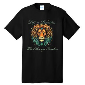 Leo Season Lion Motivational Inspirational Tall T-Shirt