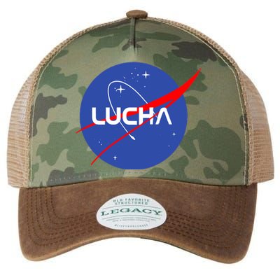 Lucha Space Luchador Wrestler Trending Gift Idea Legacy Tie Dye Trucker Hat