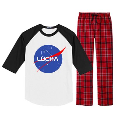 Lucha Space Luchador Wrestler Trending Gift Idea Raglan Sleeve Pajama Set