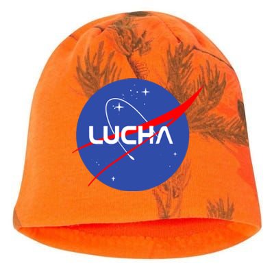 Lucha Space Luchador Wrestler Trending Gift Idea Kati - Camo Knit Beanie