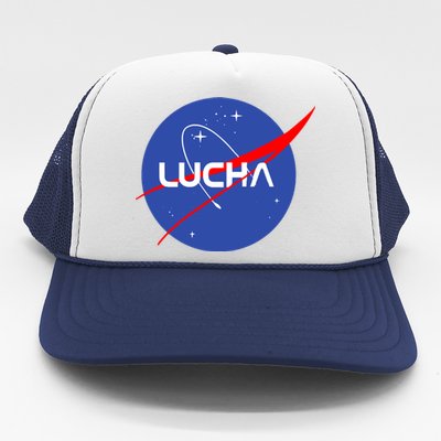 Lucha Space Luchador Wrestler Trending Gift Idea Trucker Hat