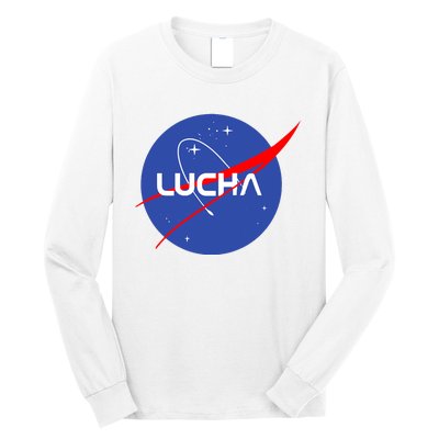 Lucha Space Luchador Wrestler Trending Gift Idea Long Sleeve Shirt