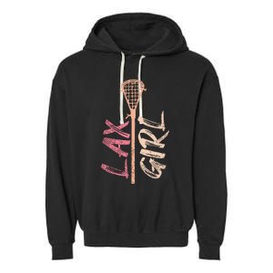 Lacrosse Stick Lax Player Mom Goalie Wife Women Gift Garment-Dyed Fleece Hoodie