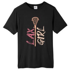 Lacrosse Stick Lax Player Mom Goalie Wife Women Gift Tall Fusion ChromaSoft Performance T-Shirt