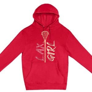 Lacrosse Stick Lax Player Mom Goalie Wife Women Gift Premium Pullover Hoodie