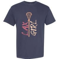 Lacrosse Stick Lax Player Mom Goalie Wife Women Gift Garment-Dyed Heavyweight T-Shirt